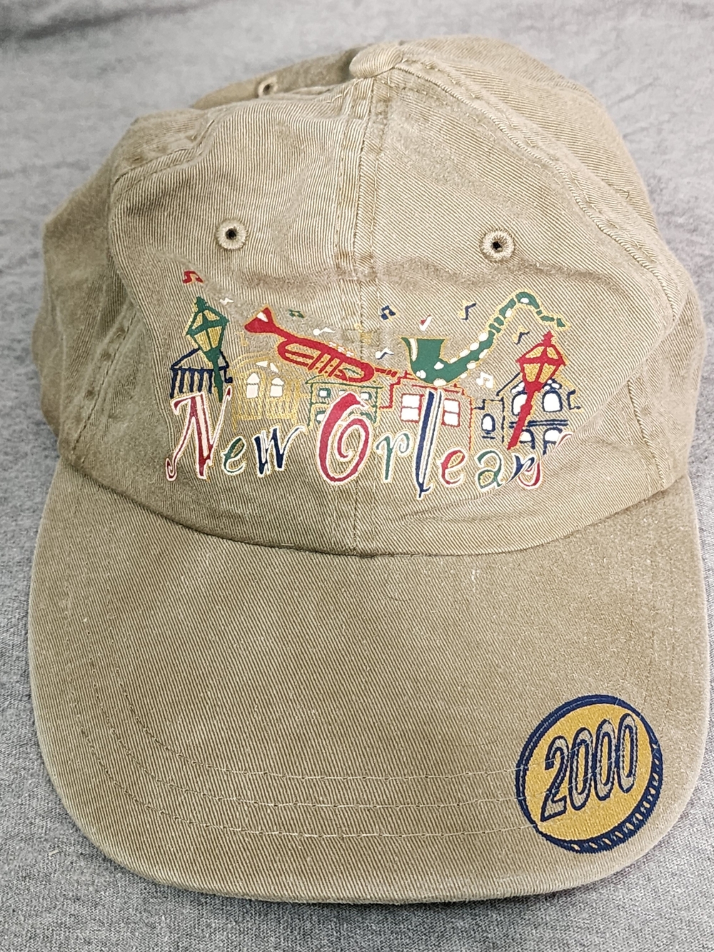Vintage 2000 New Orleans Jazz Hat FalCon Y2K Souvenir Adjustable Strap Unisex